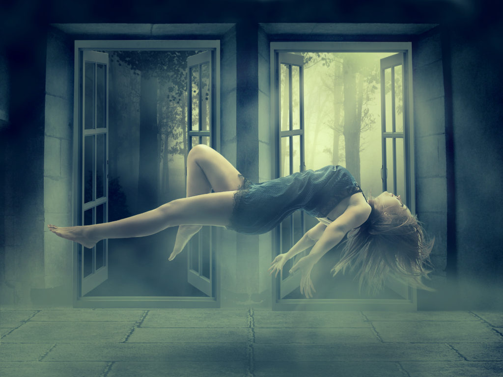 paranormal girl floating